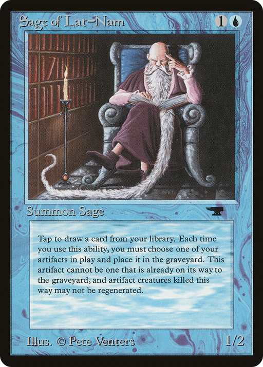 Sage of Lat-Nam (ATQ-013) [Oldschool] Antiquities MTG Single Wizards of the Coast