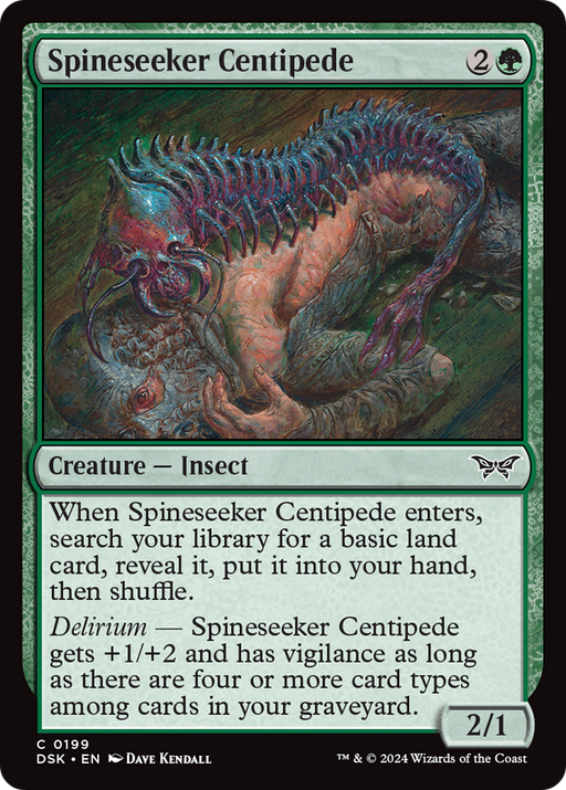 Spineseeker Centipede (DSK-199) [Duskmourn: House of Horror] Foil MTG Single Wizards of the Coast