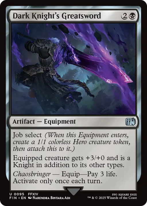 Dark Knight's Greatsword (FIN-095) [FINAL FANTASY] MTG Single Wizards of the Coast