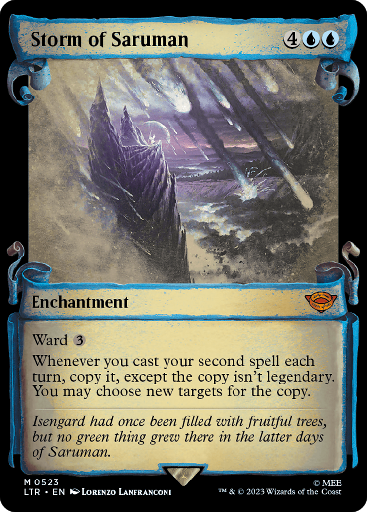 Storm of Saruman (Showcase Scrolls) (LTR-523) [The Lord of the Rings: Tales of Middle-earth] (Showcase) MTG Single Wizards of the Coast