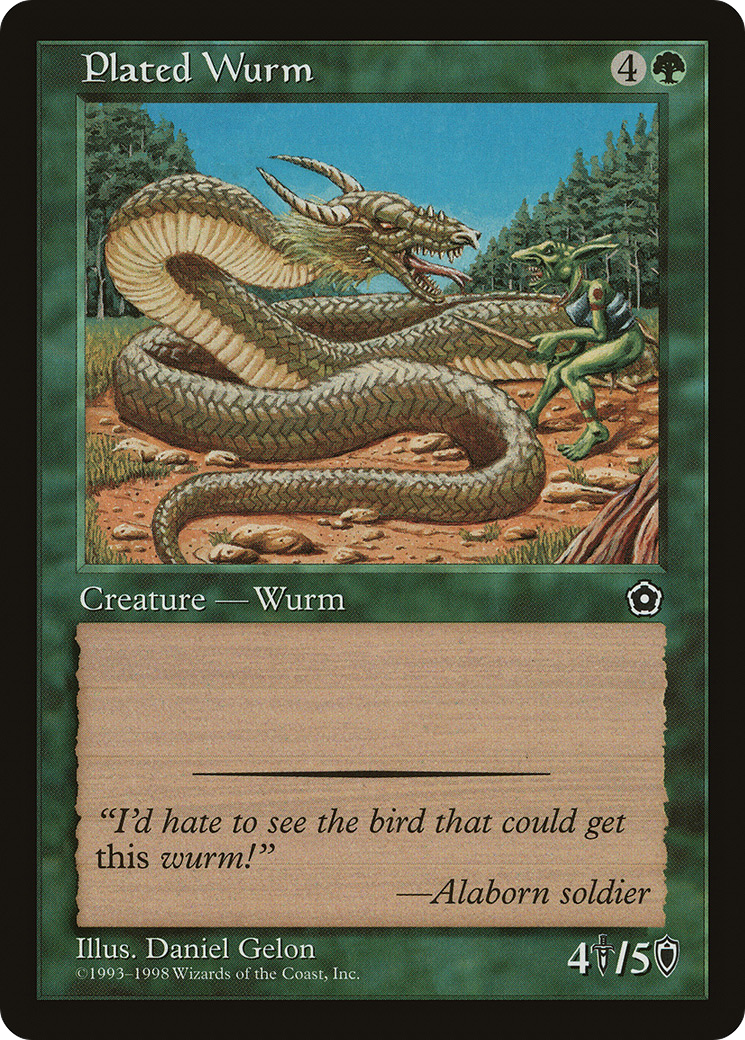 Plated Wurm (P02-141) [Misc] Portal Second Age MTG Single Wizards of the Coast
