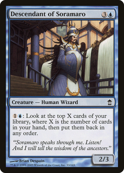 Descendant of Soramaro (SOK-033) [Saviors of Kamigawa] MTG Single Wizards of the Coast