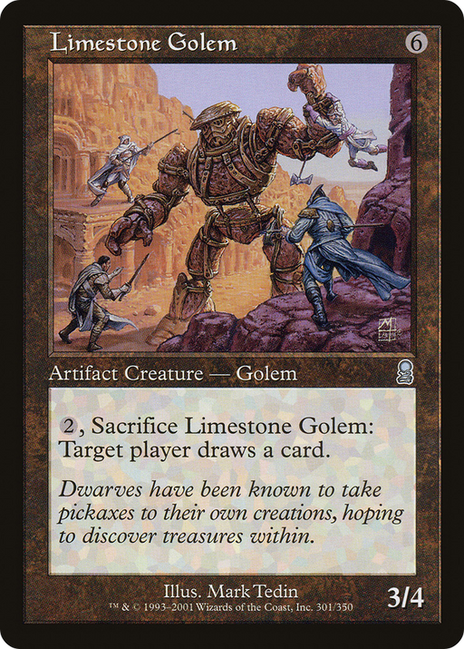 Limestone Golem (ODY-301) [Odyssey] MTG Single Wizards of the Coast