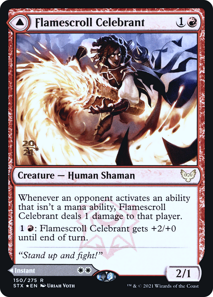Flamescroll Celebrant (PRE-150) [Strixhaven: School of Mages Promos] Foil MTG Single Wizards of the Coast