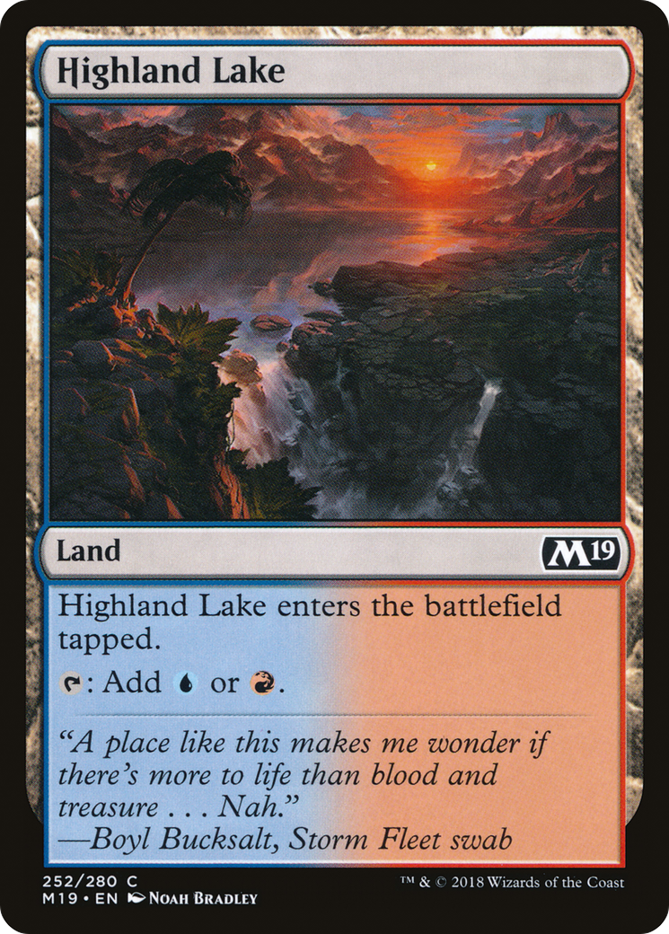Highland Lake (M19-252) [Core Set 2019] Foil MTG Single Wizards of the Coast