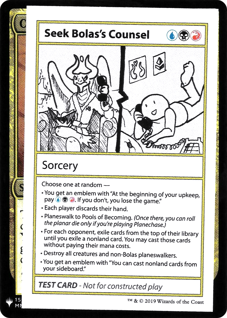 Seek Bolas's Counsel (CMB1-) [Mystery Booster] Playtest Cards 2019 MTG Single Wizards of the Coast