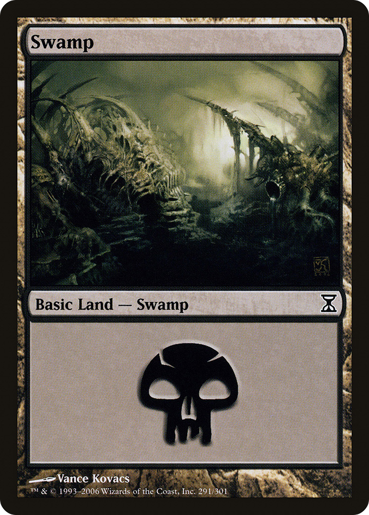 Swamp (291) (TSP-291) [Time Spiral] Foil MTG Single Wizards of the Coast