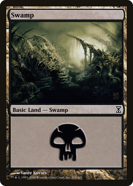 Swamp (291) (TSP-291) [Time Spiral] Foil MTG Single Wizards of the Coast