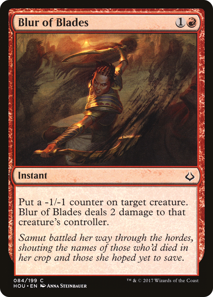 Blur of Blades (HOU-084) [Hour of Devastation] Foil MTG Single Wizards of the Coast