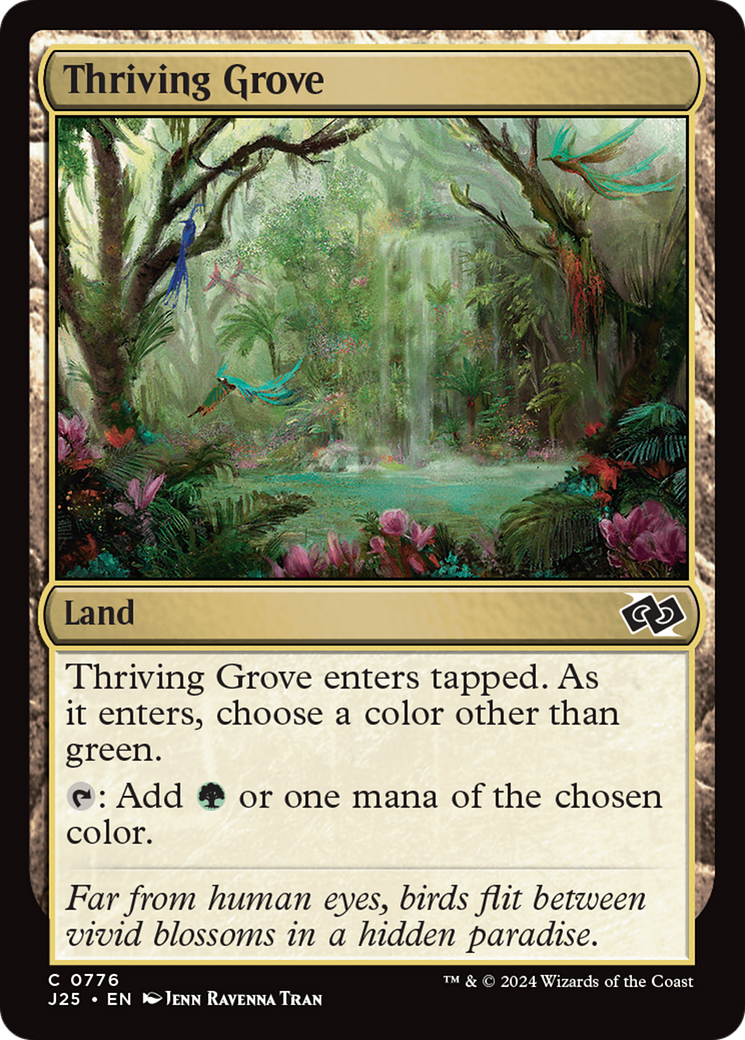 Thriving Grove (J25-776) [Foundations Jumpstart] MTG Single Wizards of the Coast