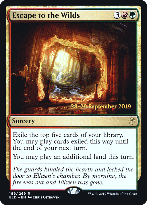 Escape to the Wilds (PRE-189) [Throne of Eldraine Promos] Foil MTG Single Wizards of the Coast