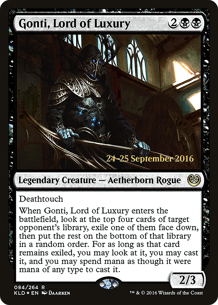 Gonti, Lord of Luxury (PRE-084) [Kaladesh Promos] Foil MTG Single Wizards of the Coast