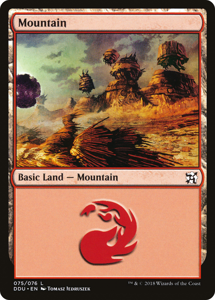 Mountain (DDU-075) [Misc] Duel Decks: Elves vs. Inventors MTG Single Wizards of the Coast