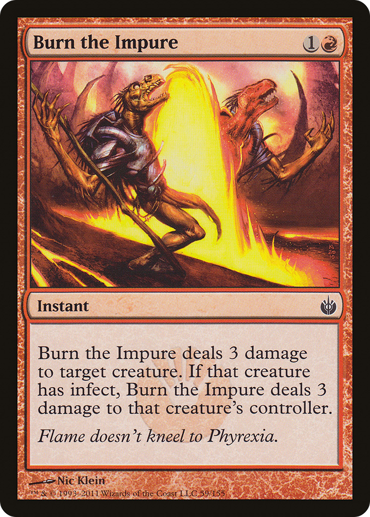 Burn the Impure (MBS-059) [Mirrodin Besieged] MTG Single Wizards of the Coast