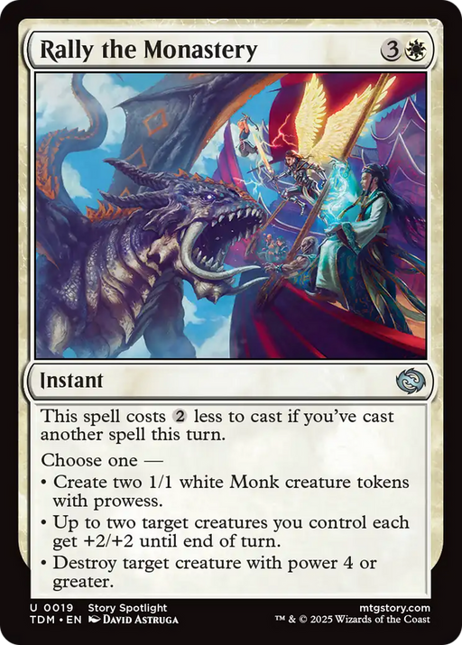 Rally the Monastery (TDM-019) [Tarkir: Dragonstorm] Foil MTG Single Wizards of the Coast