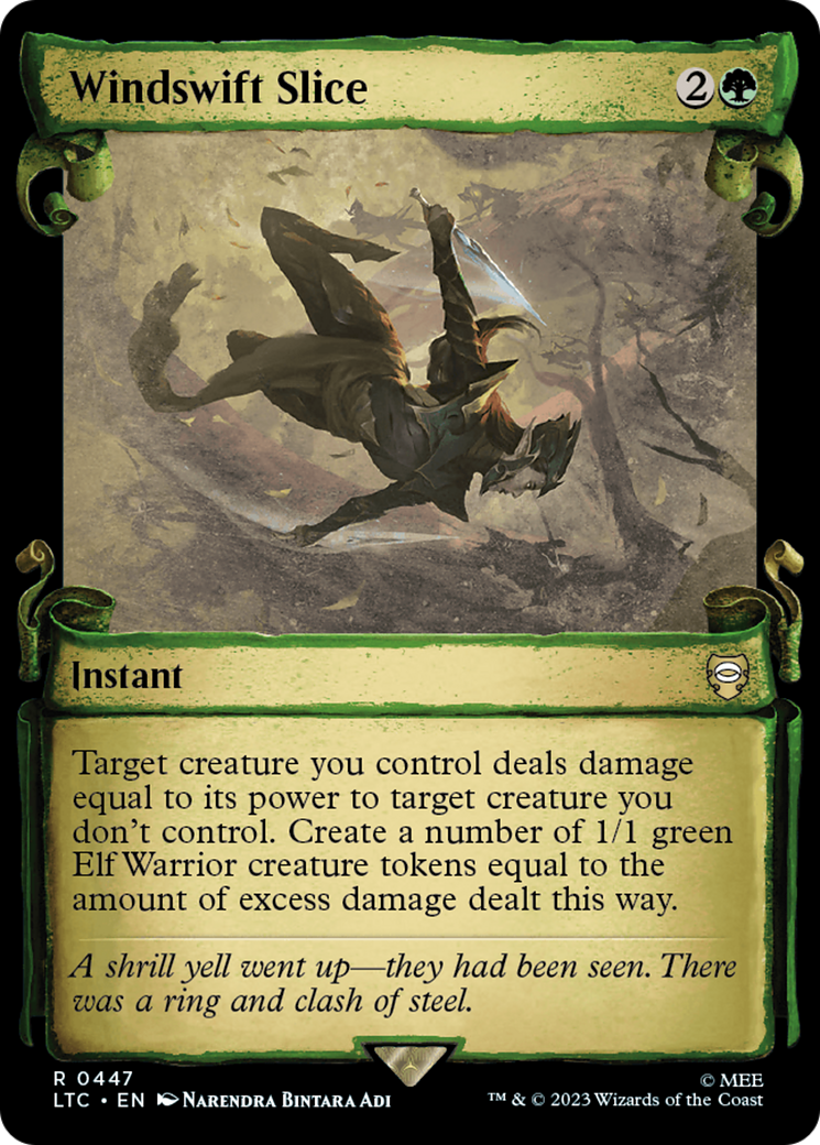 Windswift Slice (Showcase Scrolls) (LTC-447) [Tales of Middle-earth Commander] (Showcase) Foil MTG Single Wizards of the Coast