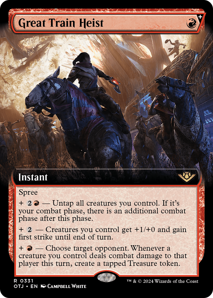 Great Train Heist (OTJ-331) [Outlaws of Thunder Junction] (Extended Art) Foil MTG Single Wizards of the Coast