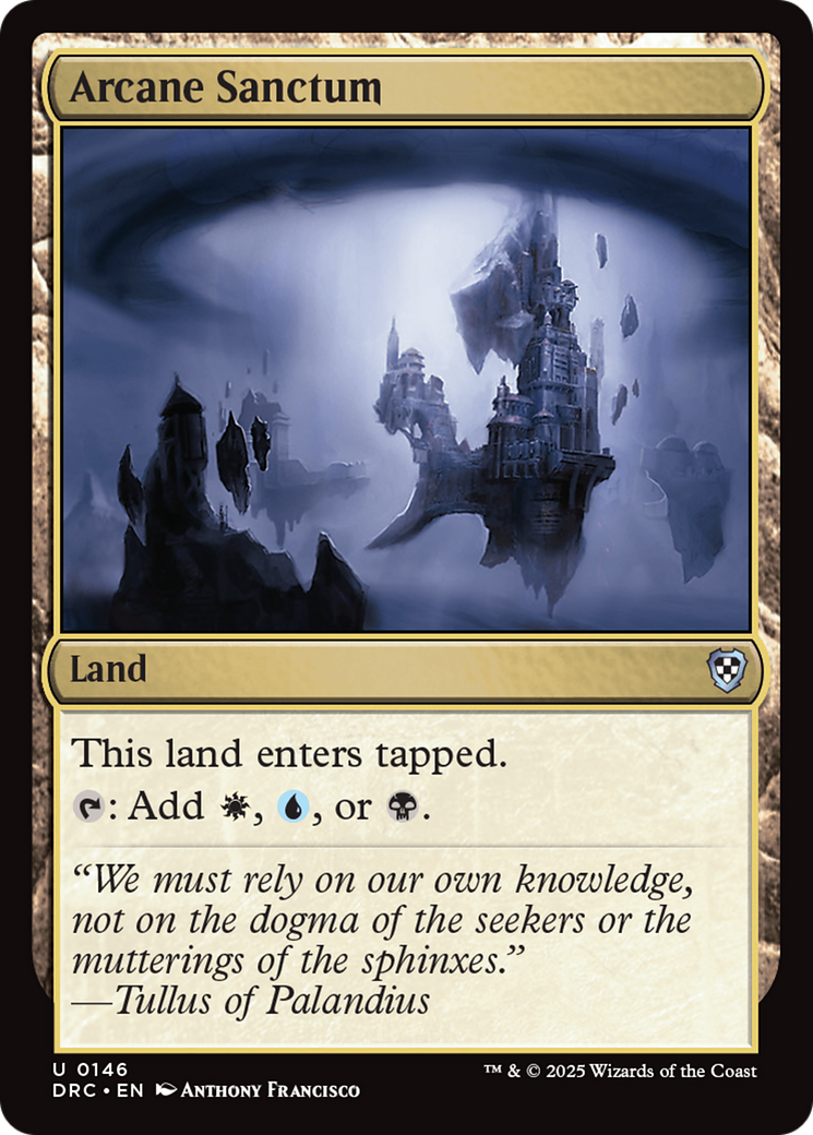Arcane Sanctum (DRC-146) [Commander: Aetherdrift] MTG Single Wizards of the Coast