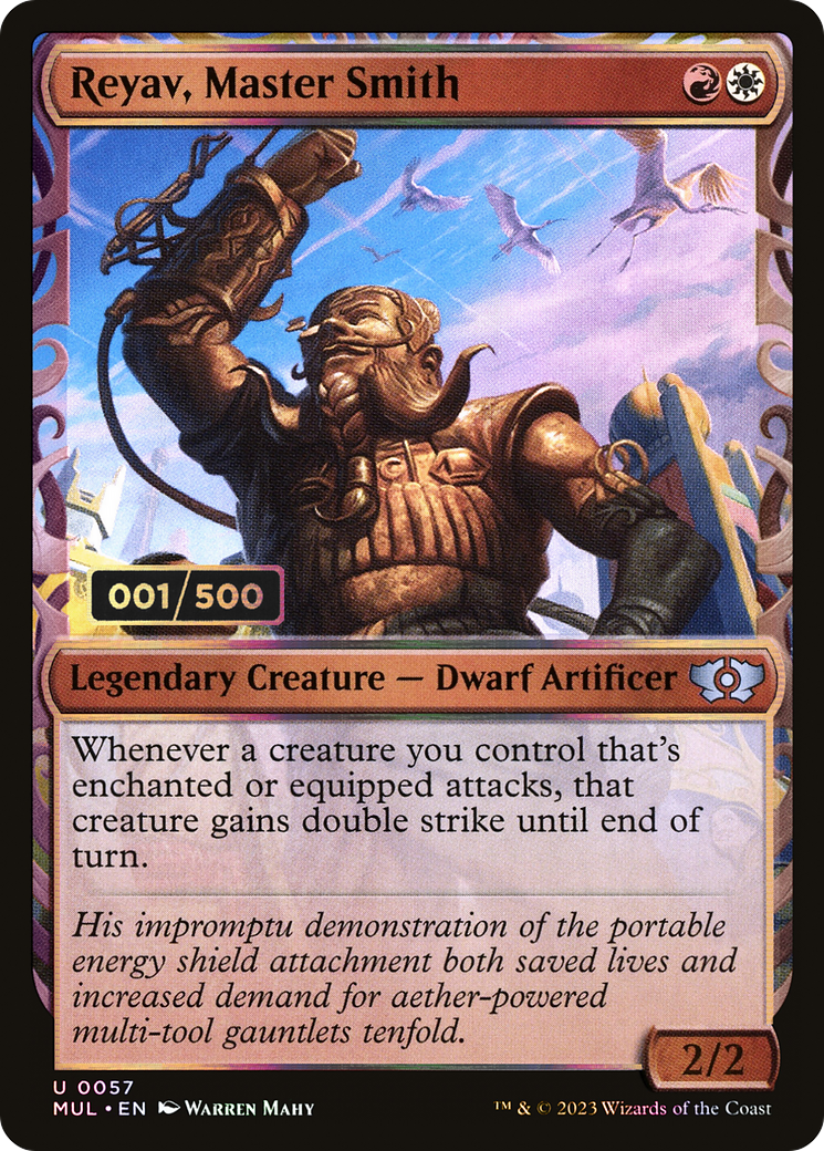 Reyav, Master Smith (MUL-187Z) [Multiverse Legends] (Showcase) Foil MTG Single Wizards of the Coast