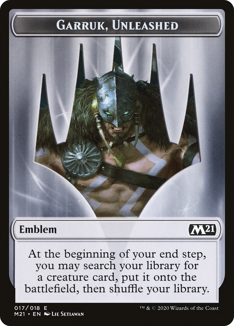 Garruk, Unleashed Emblem (TM21-017) [Tokens] Core Set 2021 Tokens Foil MTG Single Wizards of the Coast