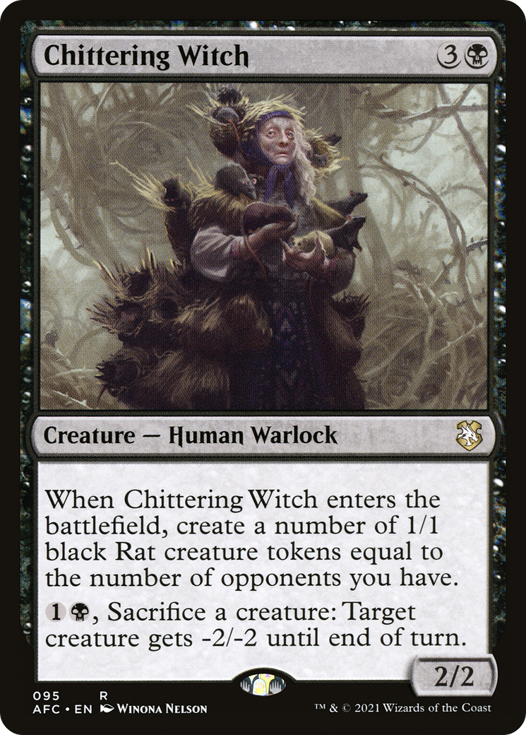 Chittering Witch (AFC-095) [Forgotten Realms Commander] MTG Single Wizards of the Coast