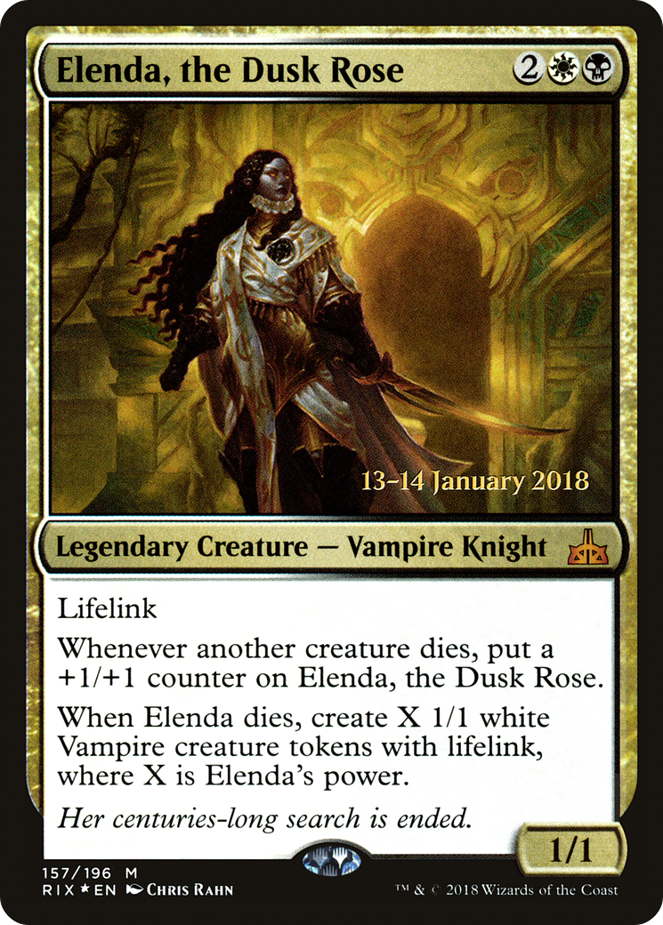 Elenda, the Dusk Rose (PRE-157) [Rivals of Ixalan Promos] Foil MTG Single Wizards of the Coast