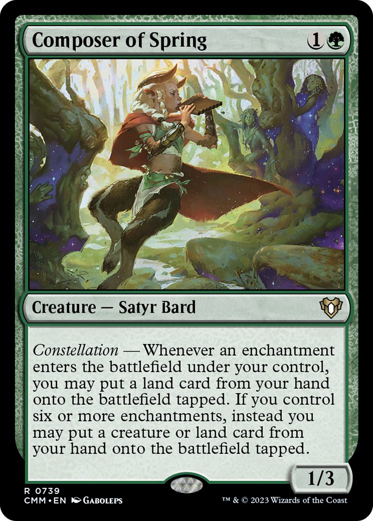 Composer of Spring (CMM-739) [Commander Masters] MTG Single Wizards of the Coast