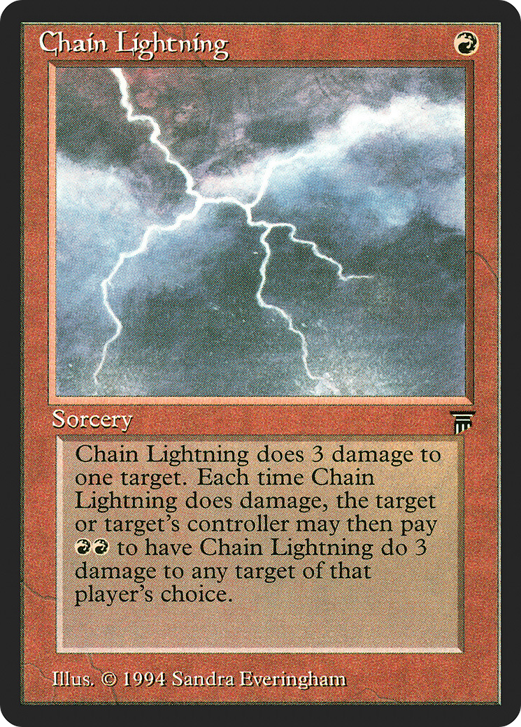Chain Lightning (LEG-) [Oldschool] Legends MTG Single Wizards of the Coast