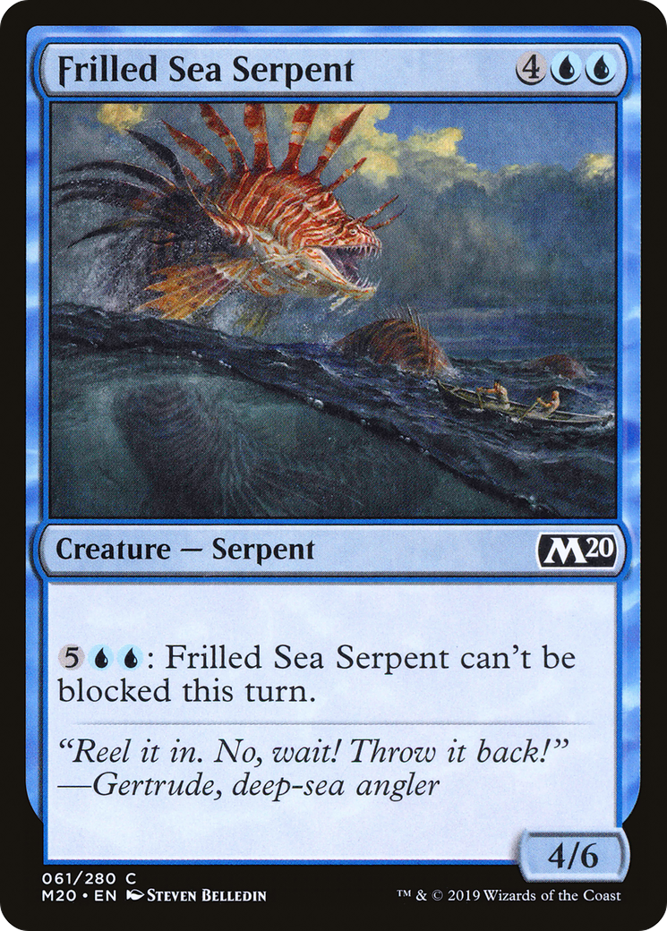Frilled Sea Serpent (M20-061) [Core Set 2020] Foil MTG Single Wizards of the Coast