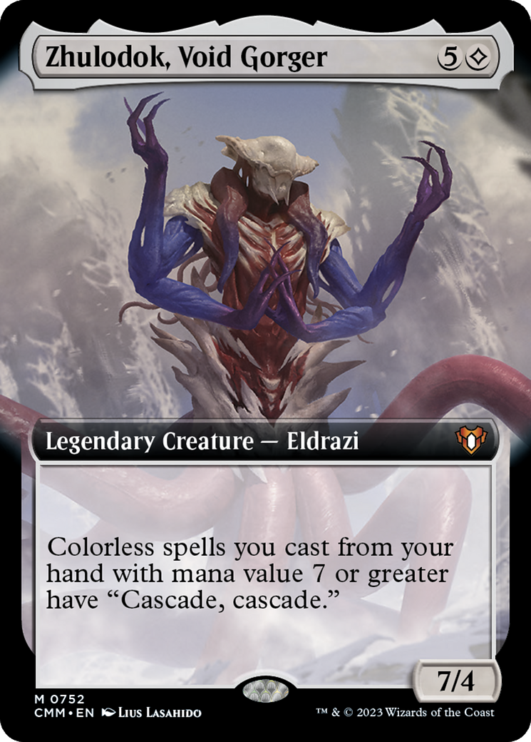 Zhulodok, Void Gorger (CMM-752) [Commander Masters] (Extended Art) Foil MTG Single Wizards of the Coast