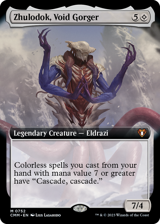 Zhulodok, Void Gorger (CMM-752) [Commander Masters] (Extended Art) MTG Single Wizards of the Coast