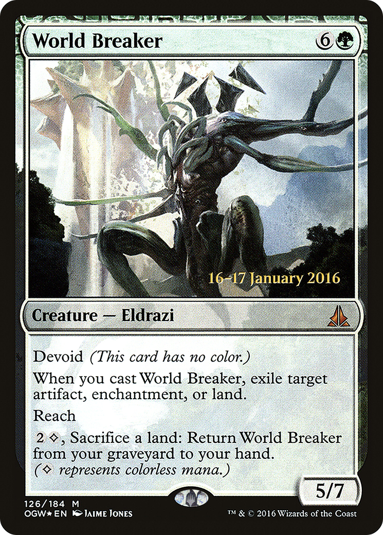 World Breaker (PRE-126) [Oath of the Gatewatch Promos] Foil MTG Single Wizards of the Coast