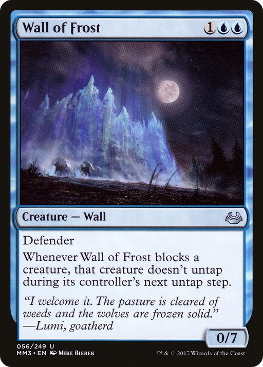 Wall of Frost (MM3-056) [Modern Masters 2017] MTG Single Modern Masters 2017
