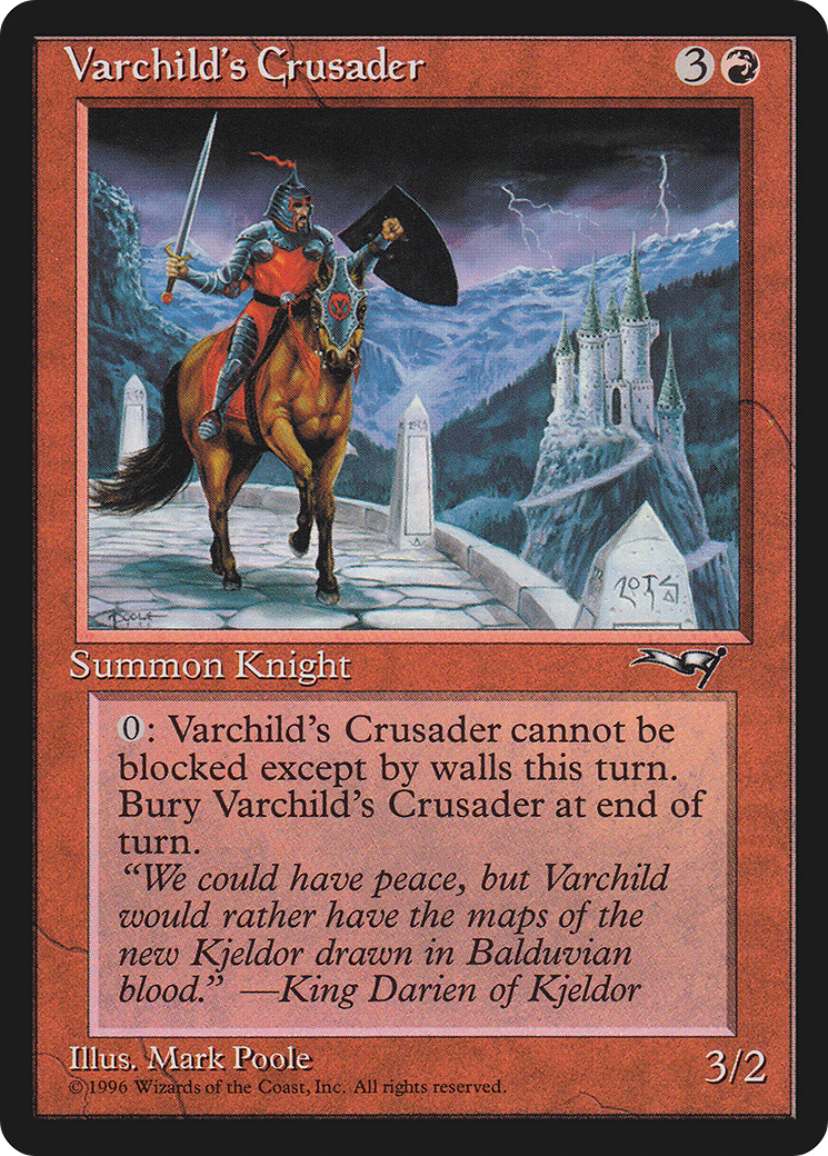 Varchild's Crusader (ALL-82A) [Alliances] MTG Single Wizards of the Coast