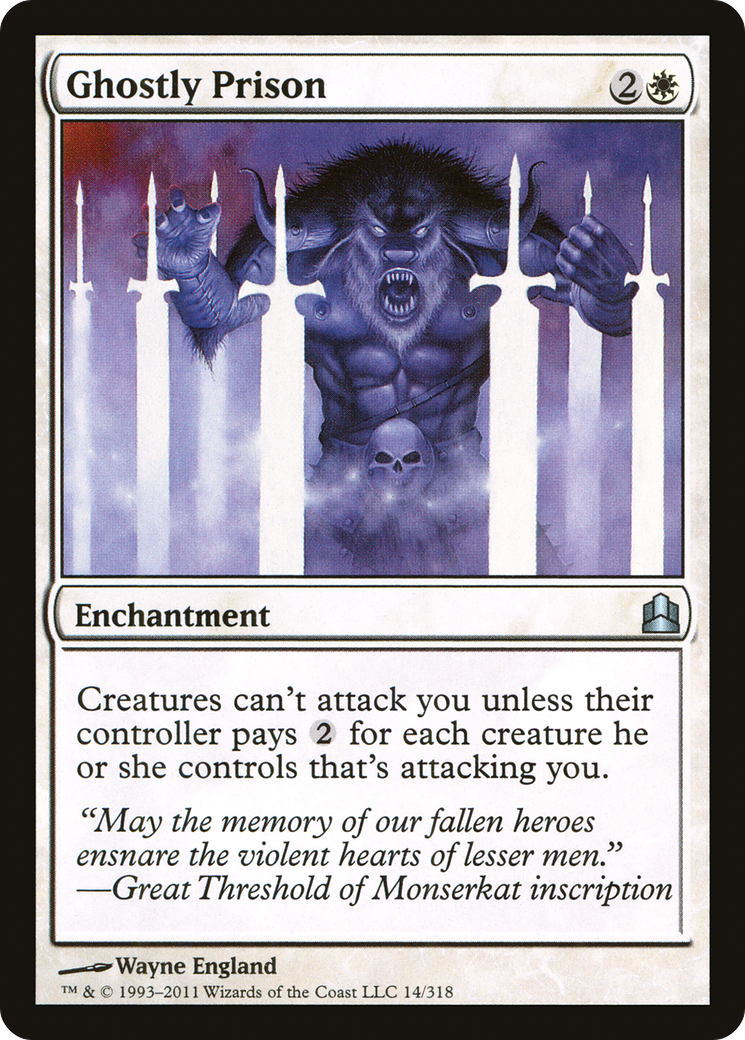 Ghostly Prison (CMD-014) [Commander 2011] MTG Single Wizards of the Coast