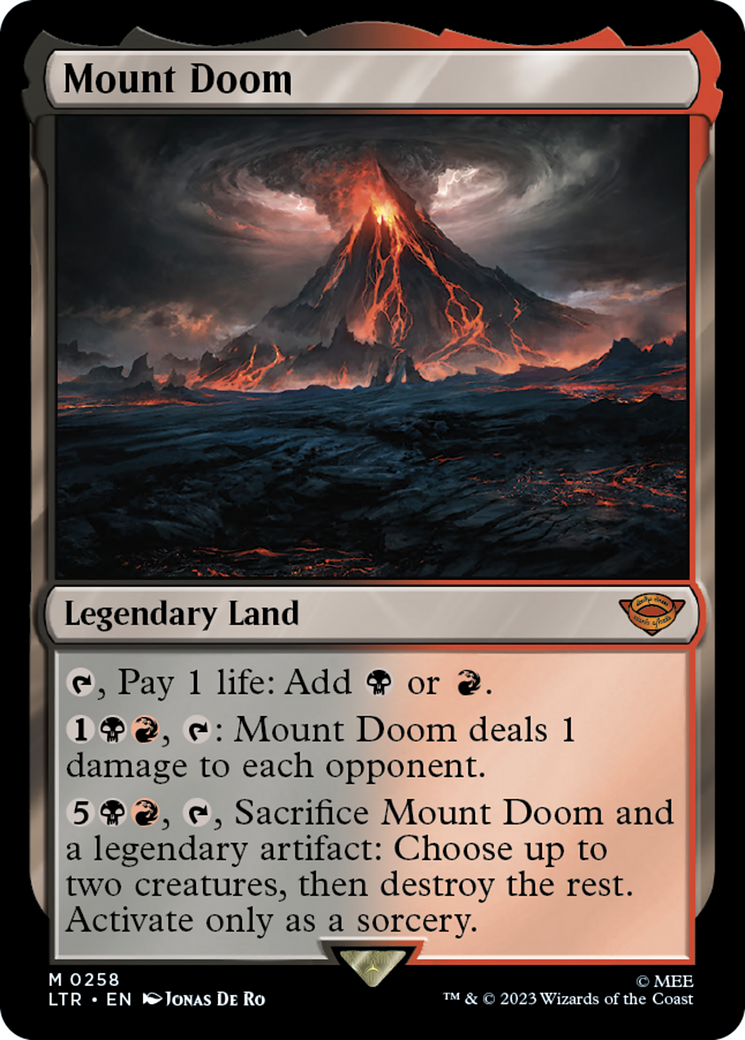 Mount Doom (LTR-258) [The Lord of the Rings: Tales of Middle-earth] MTG Single Wizards of the Coast
