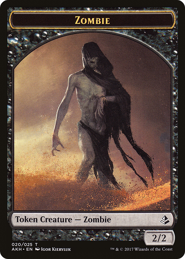 Zombie (AKH-020) [Tokens] Amonkhet Tokens Foil MTG Single Wizards of the Coast