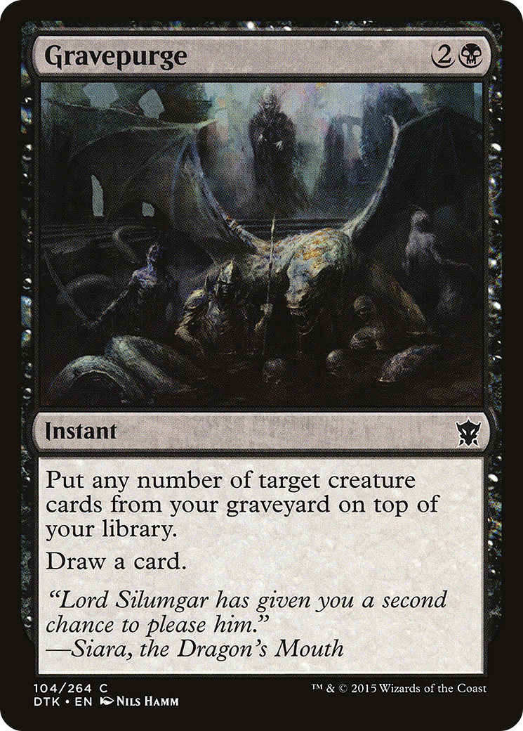 Gravepurge (DTK-104) [Dragons of Tarkir] MTG Single Wizards of the Coast