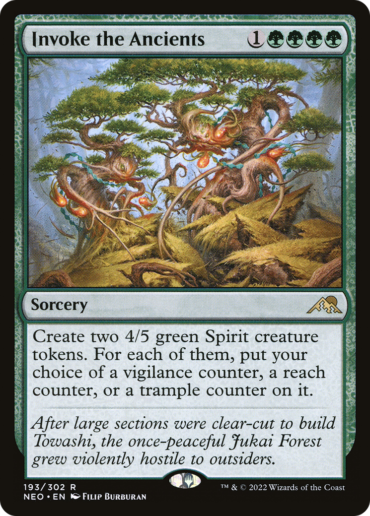 Invoke the Ancients (NEO-193) [Kamigawa: Neon Dynasty] Foil MTG Single Wizards of the Coast