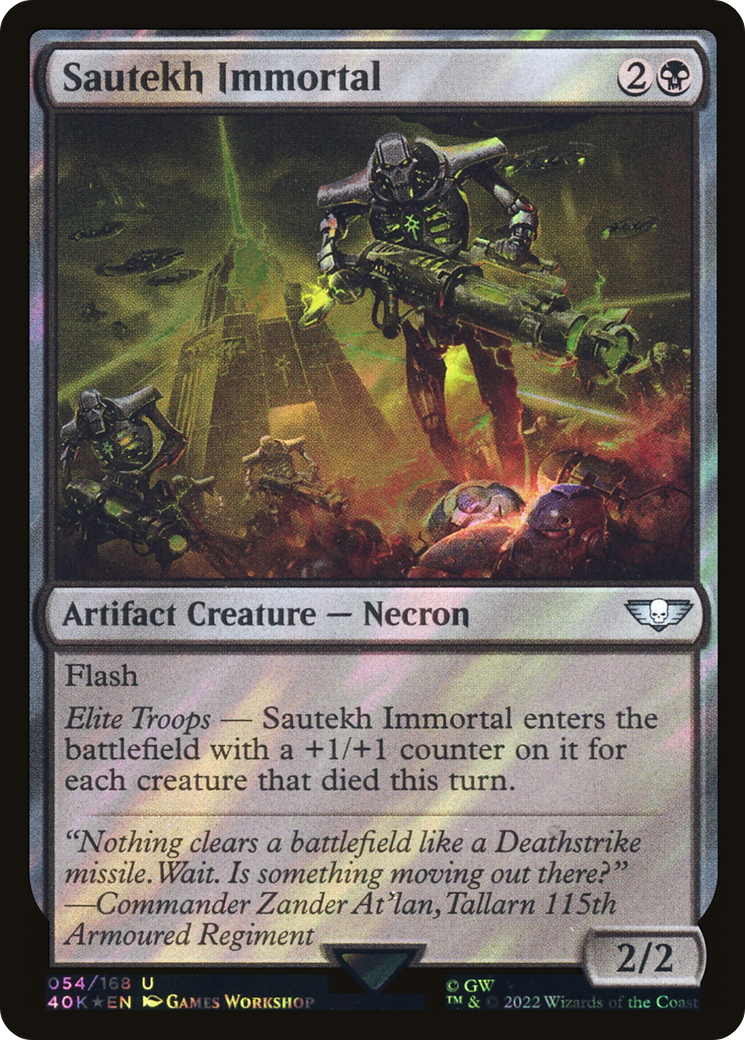 Sautekh Immortal (40K-54★) [Warhammer 40,000 Commander] Foil MTG Single Wizards of the Coast