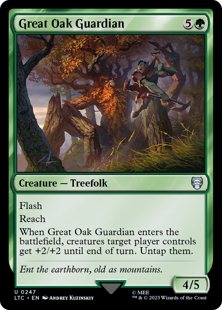 Great Oak Guardian (LTC-247) [Tales of Middle-earth Commander] MTG Single Wizards of the Coast