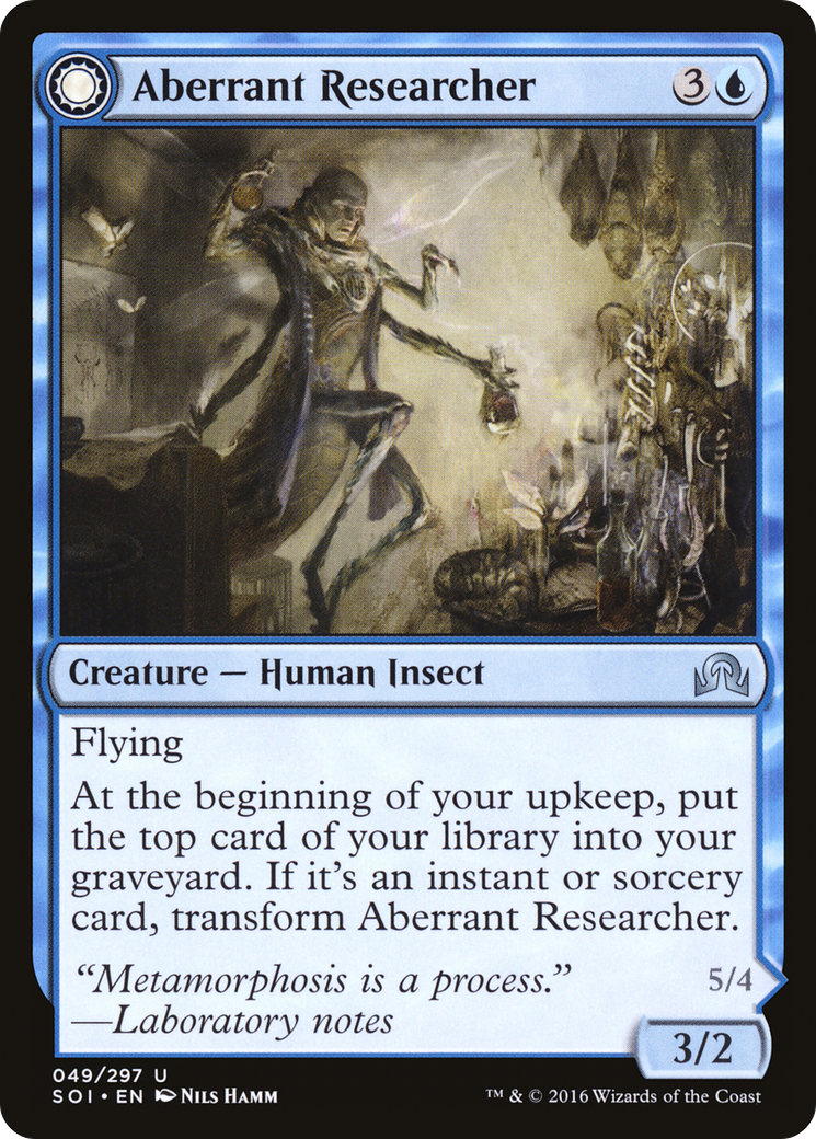 Aberrant Researcher // Perfected Form [Shadows over Innistrad] MTG Single Magic: The Gathering   