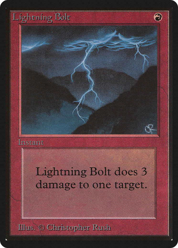 Lightning Bolt (LEB-162) [Oldschool] Limited Edition Beta MTG Single Wizards of the Coast