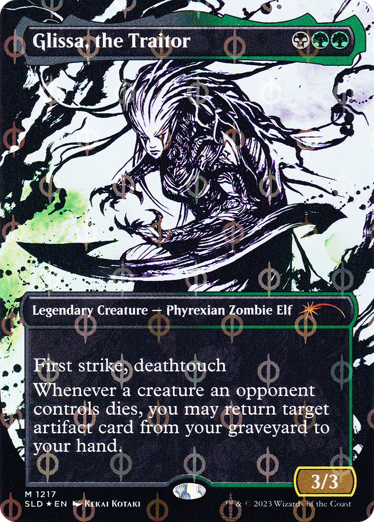 Glissa, the Traitor (Step-and-Compleat Foil) (SLD-1217) [Secret Lair] Drop (Borderless) Foil MTG Single Wizards of the Coast
