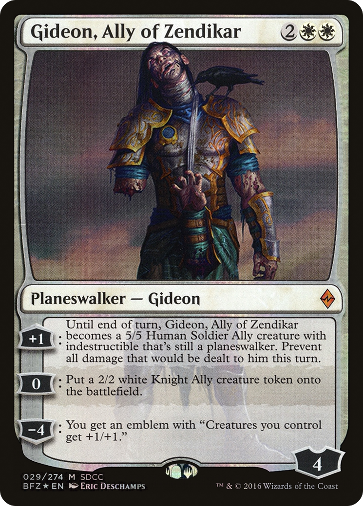 Gideon, Ally of Zendikar (SDCC 2016 Exclusive) (MEDIA-029) [Misc] San Diego Comic-Con 2016 Foil MTG Single Wizards of the Coast