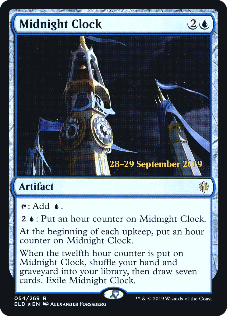 Midnight Clock (PRE-054) [Throne of Eldraine Promos] Foil MTG Single Wizards of the Coast