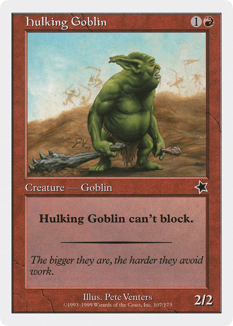 Hulking Goblin (S99-107) [Misc] Starter 1999 MTG Single Wizards of the Coast
