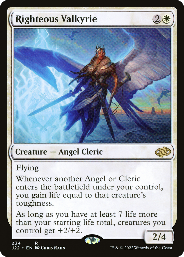 Righteous Valkyrie (J22-234) [Jumpstart 2022] MTG Single Wizards of the Coast