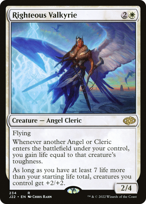Righteous Valkyrie (J22-234) [Jumpstart 2022] MTG Single Wizards of the Coast