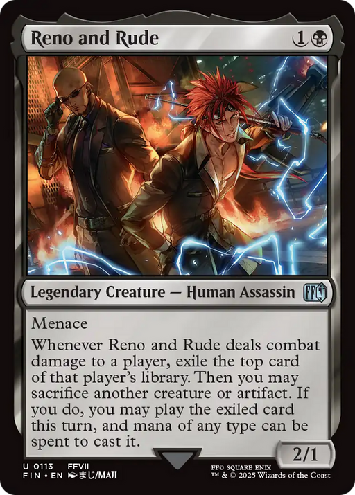 Reno and Rude (FIN-113) [FINAL FANTASY] Foil MTG Single Wizards of the Coast